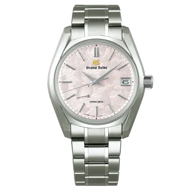Montre Grand Seiko Heritage 24 seasons Printemps Spring Drive cadran rose bracelet acier 40 mm