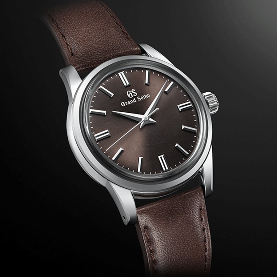 Montre Grand Seiko Elegance mécanique cadran marron bracelet cuir marron 37,3 mm SBGW269G