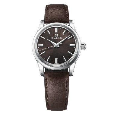 Montre Grand Seiko Elegance mécanique cadran marron bracelet cuir marron 37,3 mm