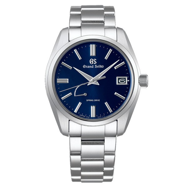 Montre Grand Seiko Heritage Spring Drive cadran bleu bracelet acier 40 mm