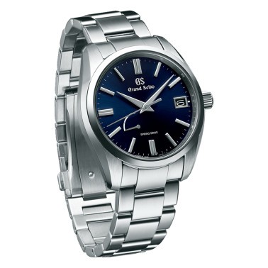 Montre Grand Seiko Heritage Spring Drive cadran bleu bracelet acier 40 mm