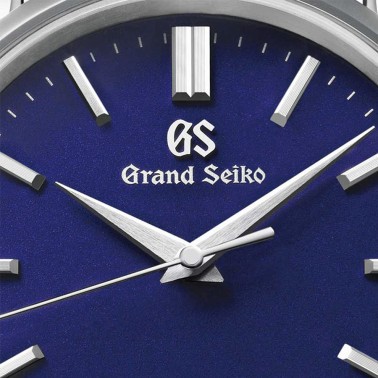 Montre Grand Seiko Elegance quartz cadran bleu bracelet cuir bleu 34 mm SBGX349G