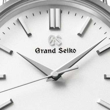 Montre Grand Seiko Elegance quartz cadran blanc bracelet cuir noir 34 mm