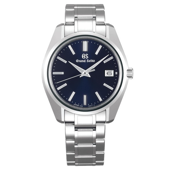 Montre Grand Seiko Heritage quartz cadran bleu bracelet acier 40 mm