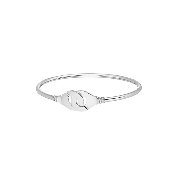 Bracelet Menottes dinh van R12 en or blanc et diamants - 368412