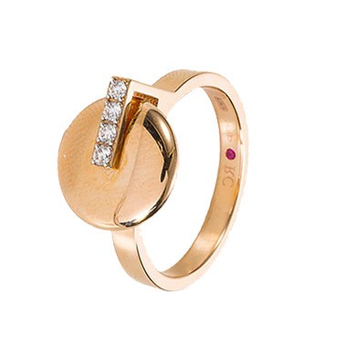 Bague Roberto Coin Colored Treasures en or rose et diamants ADR888RI1516R