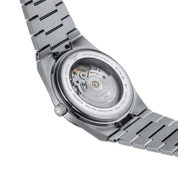 Montre Tissot T-Gold PRX Powermatic 80 or et acier automatique cadran marron bracelet acier 40 mm T931.407.41.291.00