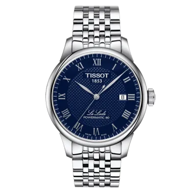 Montre Tissot Le Locle Powermatic 80 automatique cadran bleu bracelet acier 39 mm