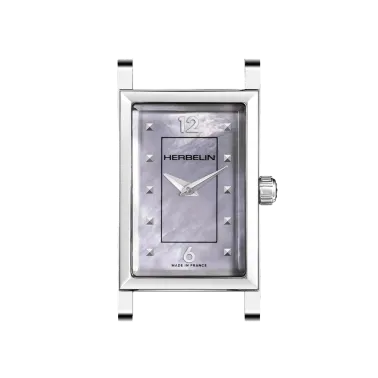 Boîtier Michel Herbelin Antarès quartz cadran nacre 27 x 19 mm H.17444/AP19