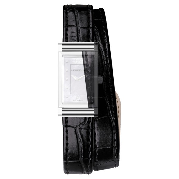 Boîtier Michel Herbelin Antarès quartz cadran nacre 27 x 19 mm