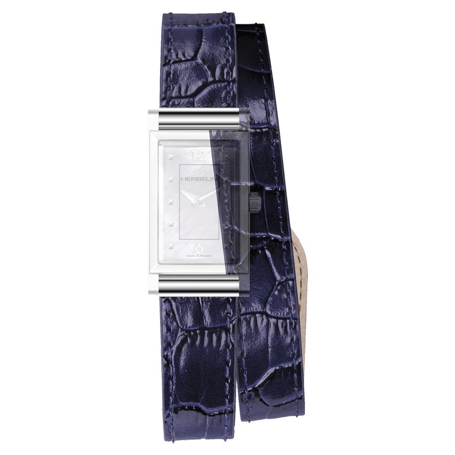 Boîtier Michel Herbelin Antarès quartz cadran nacre 27 x 19 mm