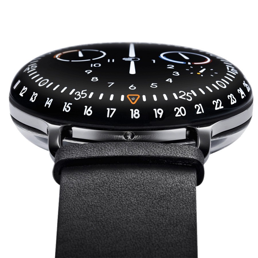 Ressence Type 3 B automatic titanium black dial black leather strap 44 mm