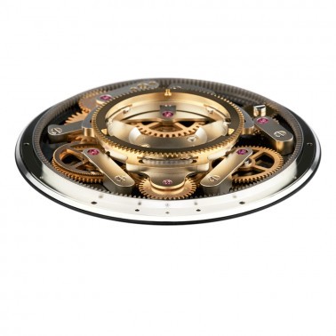 Ressence Type 3 BB automatic titanium black DLC watch black dial black leather strap 44 mm