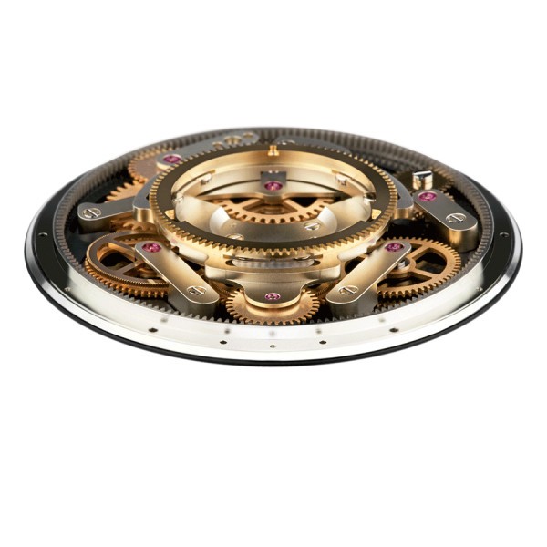 Ressence Type 3 BB automatic titanium black DLC watch black dial black leather strap 44 mm