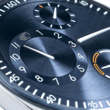 Montre Ressence Type 1-2 N automatique cadran bleu bracelet cuir bleu 41 mm