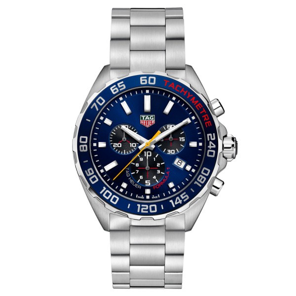 TAG Heuer Formula 1 x Red Bull Racing quartz watch blue dial steel bracelet 43 mm