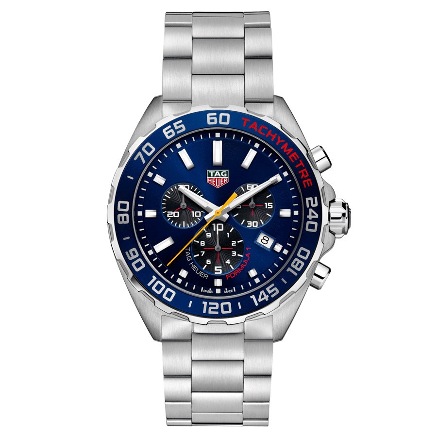 Montre TAG Heuer Formula 1 x Red Bull Racing quartz cadran bleu bracelet acier 43 mm CAZ101AK.BA0842