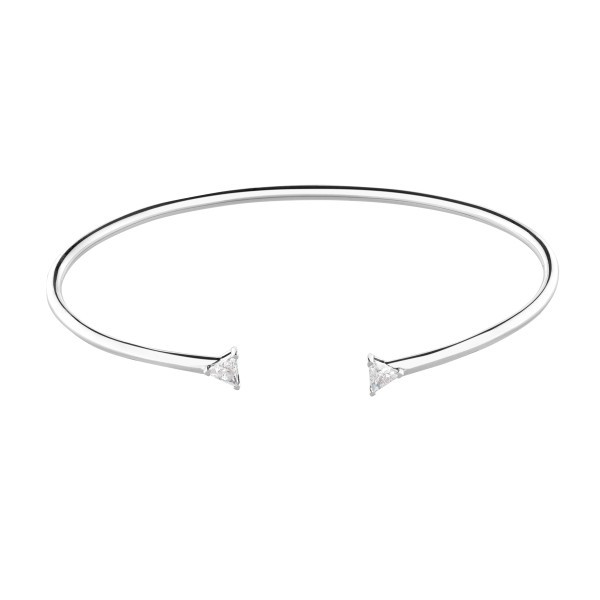 Lepage L'Admirable bangle in white gold and diamonds