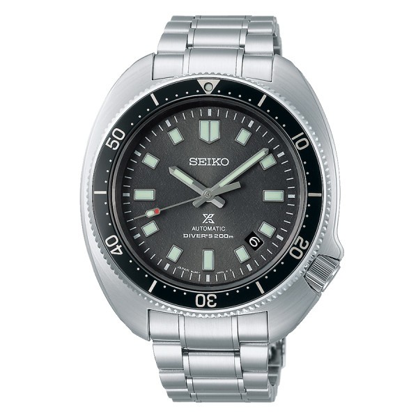 Montre Seiko Prospex Automatique Diver's "Uenuma" cadran gris bracelet acier 44 mm