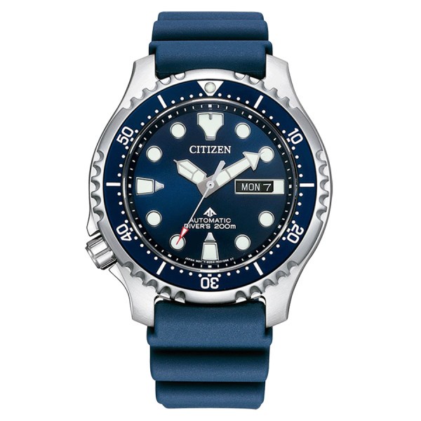 Montre Citizen Promaster Marine automatique cadran bleu bracelet caoutchouc bleu 44 mm