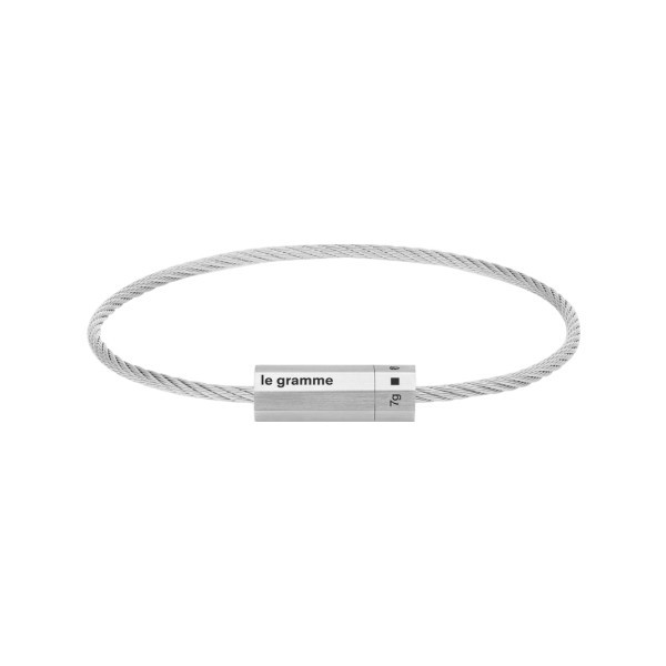 Bracelet Le Gramme Câble Octogone 7g en argent 925 brossé