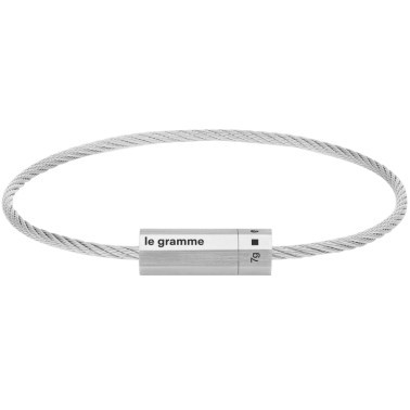 Bracelet Le Gramme Câble Octogone 7g en argent 925 brossé