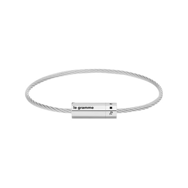 Bracelet Le Gramme Câble Octogone 7g en argent 925 poli