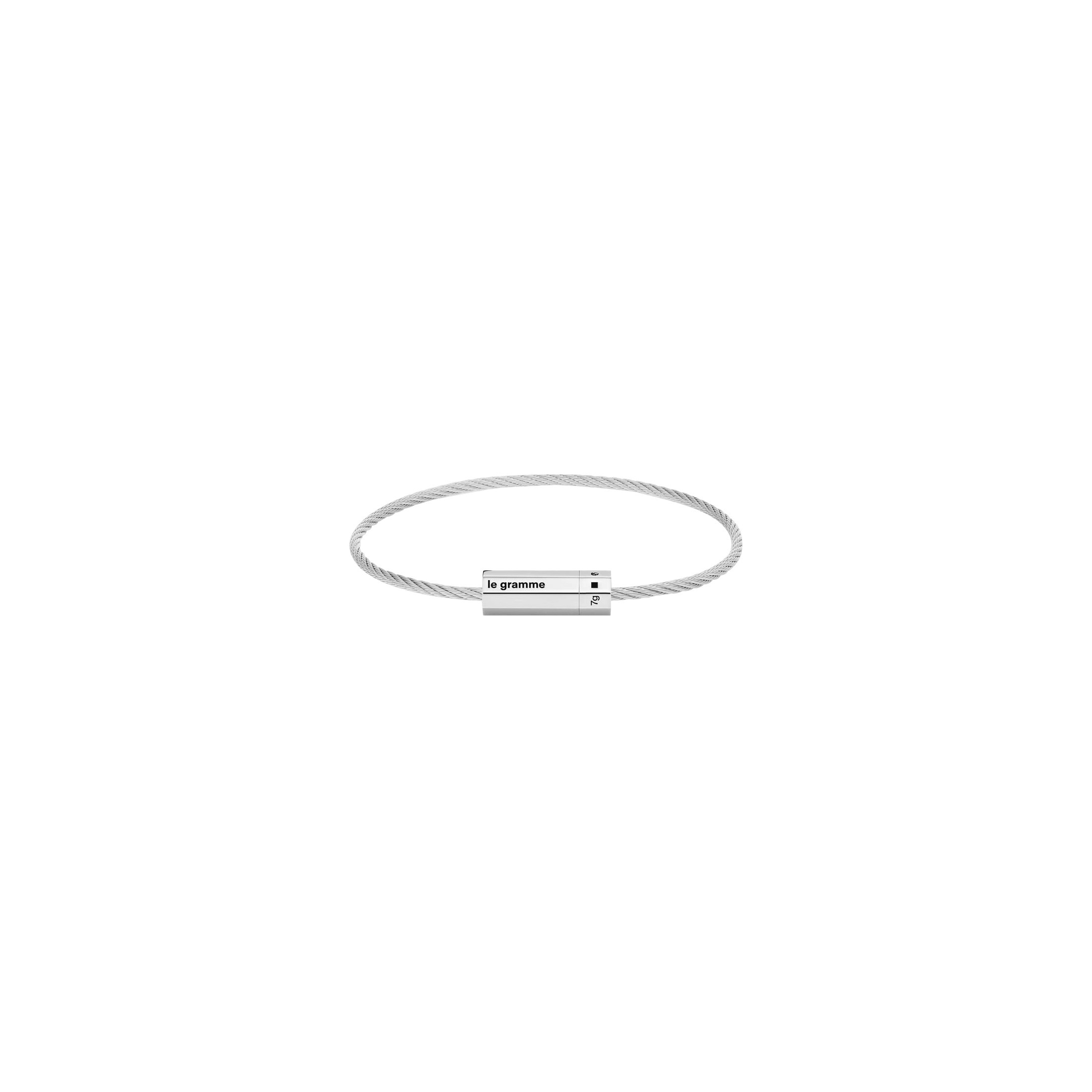 LE GRAMME x Orlebar Brown engraved-logo bracelet - Blue