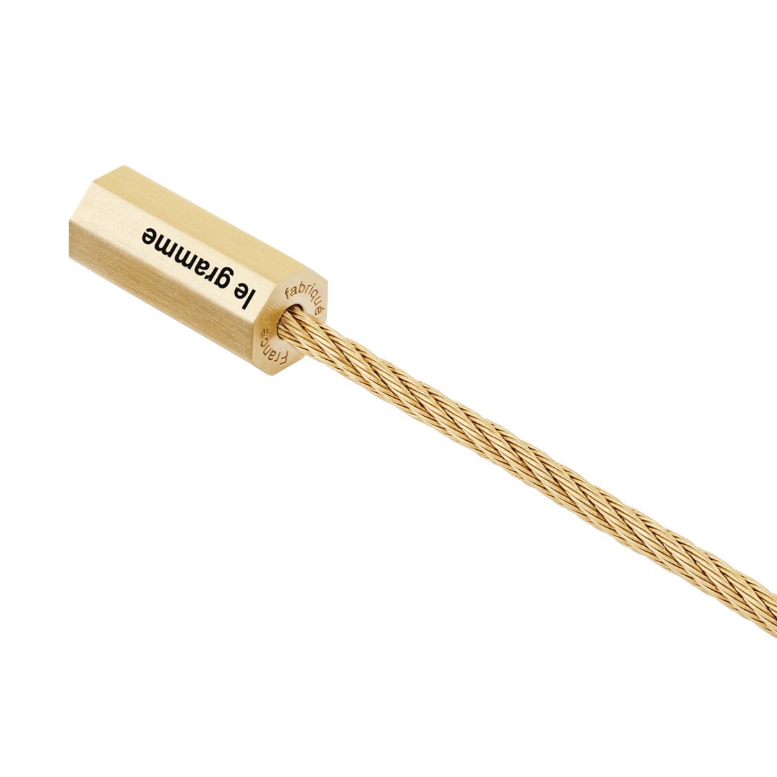 Bracelet Le Gramme Câble Octogone 10g en or jaune 750 brossé LG_COJBROC051_10