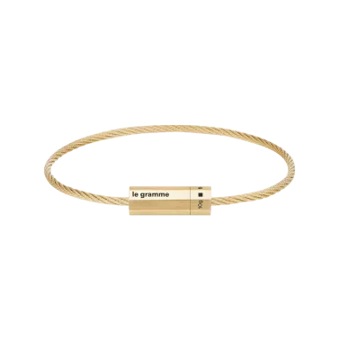 Bracelet Le Gramme Câble Octogone 10g en or jaune 750 brossé LG_COJBROC051_10