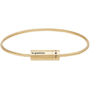 Bracelet Le Gramme Câble Octogone 10g en or jaune 750 brossé LG_COJBROC051_10