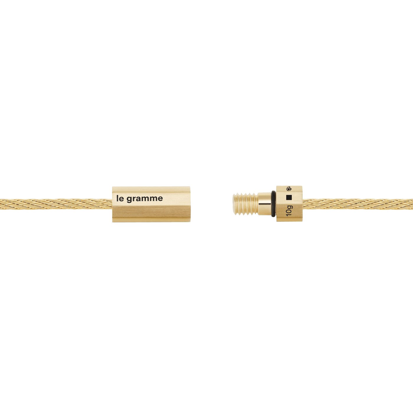 Bracelet Le Gramme Câble Octogone 10g en or jaune 750 brossé