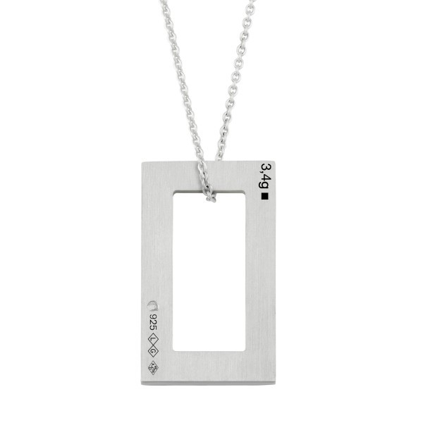 Médaille Le Gramme Rectangle 3,4g en argent 925 poli et diamants LG_CARPO01082_3.4