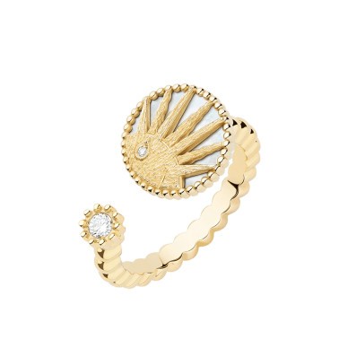 Bague Dior Rose Céleste en or jaune, diamants et nacre