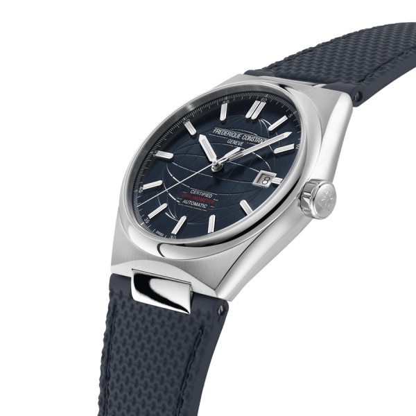 Montre Frédérique Constant Highlife automatique COSC cadran bleu bracelet acier 39 mm