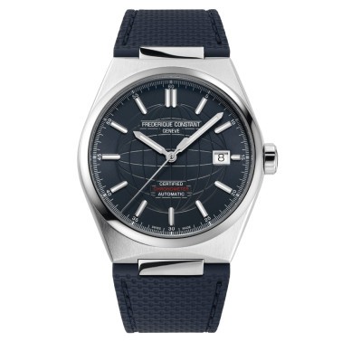 Montre Frédérique Constant Highlife automatique COSC cadran bleu bracelet acier 39 mm