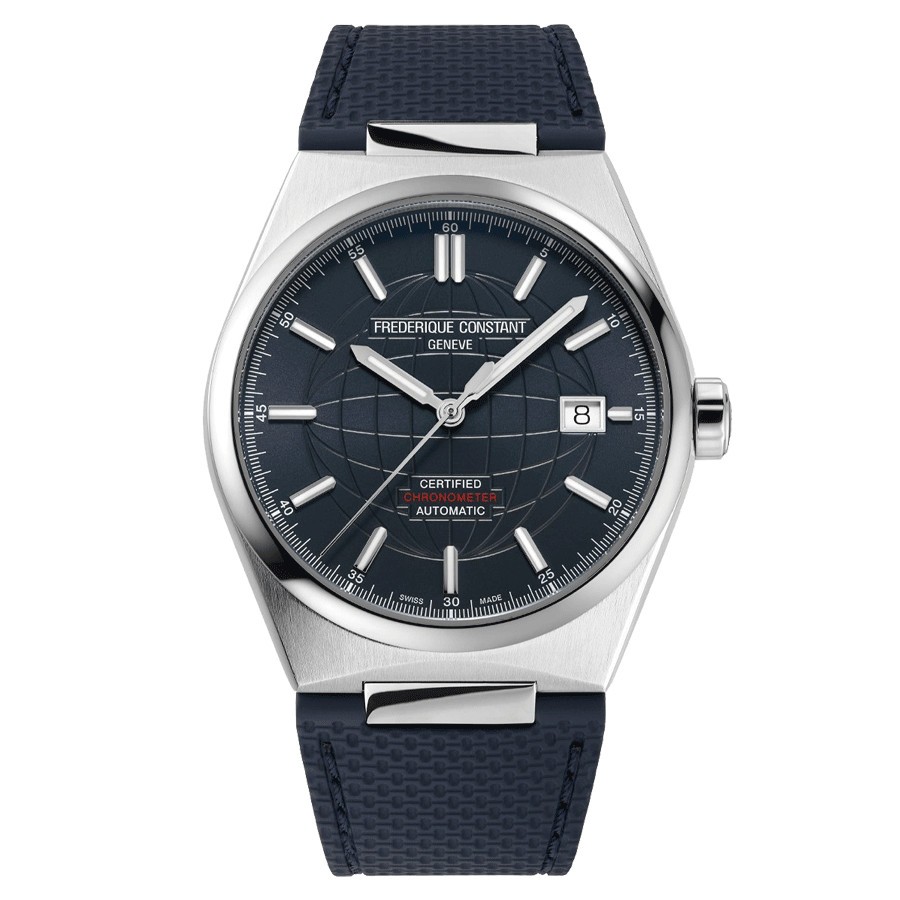 Montre Frédérique Constant Highlife automatique COSC cadran bleu bracelet acier 39 mm