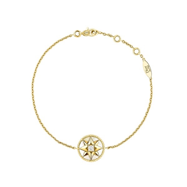 Bracelet Dior Rose des Vents en or jaune nacre et diamant JRDV95001