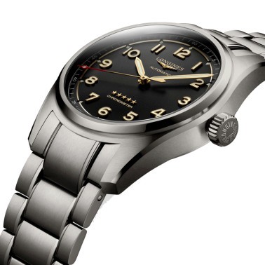 Montre Longines Spirit automatique cadran anthracite bracelet titane 40 mm L3.810.1.53.6