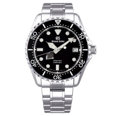 Montre Grand Seiko Sport automatique Spring Drive cadran noir bracelet acier 44,2 mm SBGA461G