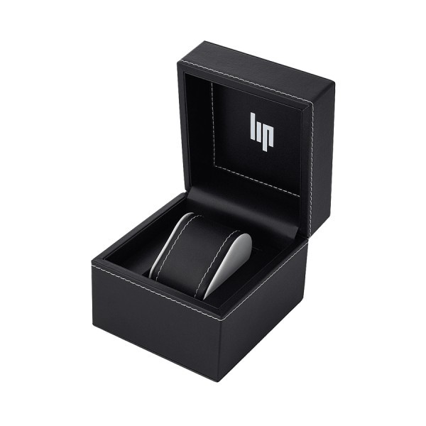 Montre Lip Churchill T24 Petite Seconde quartz cadran argenté bracelet cuir marron 42 x 24 mm 671276