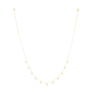 Collier La Brune et La Blonde Polka en or jaune et nacre dorée CL0118YGNC