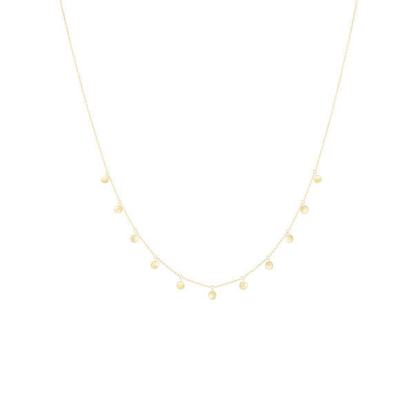 Collier La Brune et La Blonde Polka en or jaune et nacre dorée CL0118YGNC
