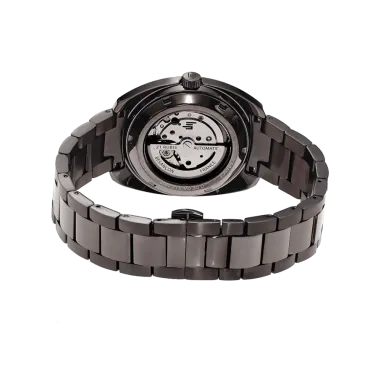 Montre Lip Général De Gaulle Squelette automatique cadran anthracite bracelet acier noir 39 mm