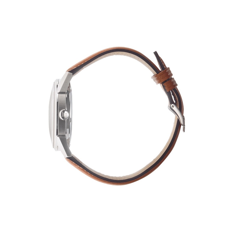 Lip Himalaya quartz watch anthracite dial brown leather strap 40 mm 671541