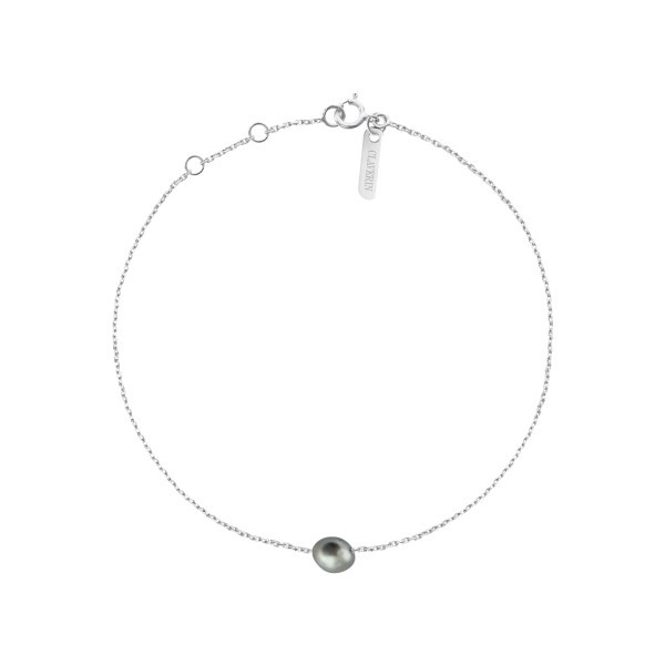 Bracelet Claverin Raw en or blanc et perle keishi BRL-RAW-001