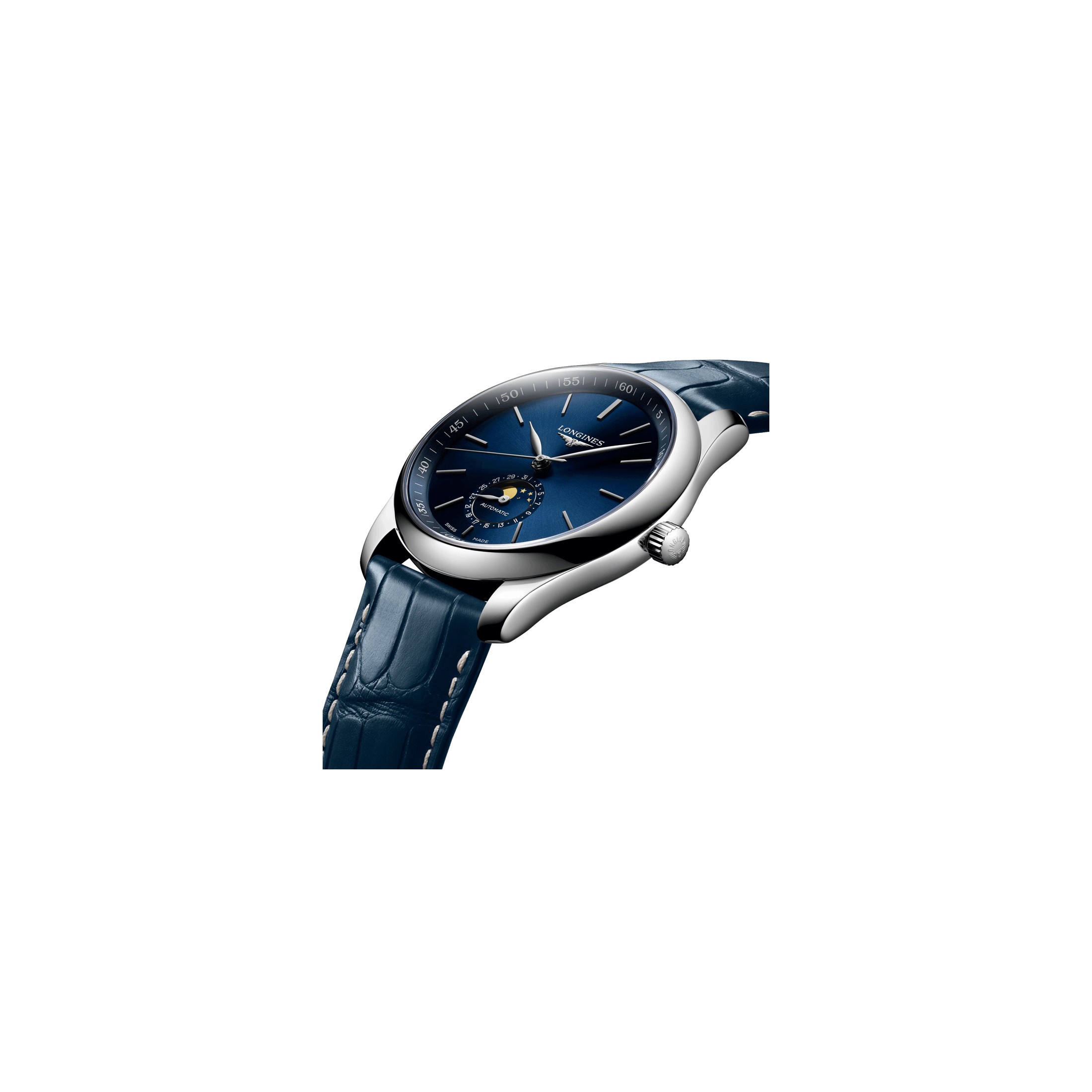 Montre Longines Master Collection automatique cadran bleu phases