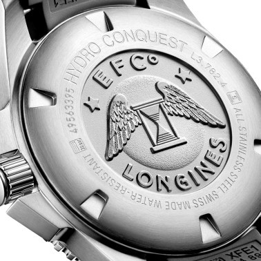 Montre Longines Hydroconquest automatique cadran gris bracelet caoutchouc gris 43 mm L3.782.4.76.9