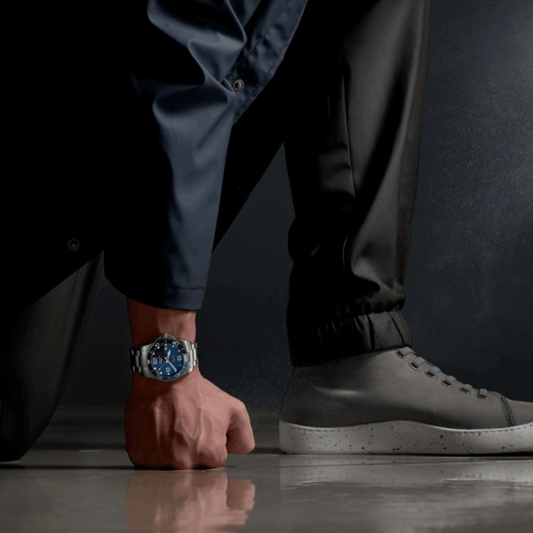 Montre Longines Hydroconquest automatique cadran bleu bracelet acier 41 mm L3.781.4.96.6
