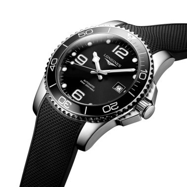 Montre Longines HydroConquest automatique cadran noir bracelet caoutchouc 41 mm L3.781.4.56.9